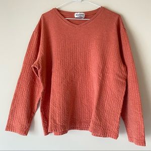 Alfani Men's Cotton Long Sleeves Orange Shirt - L - Pre-owned